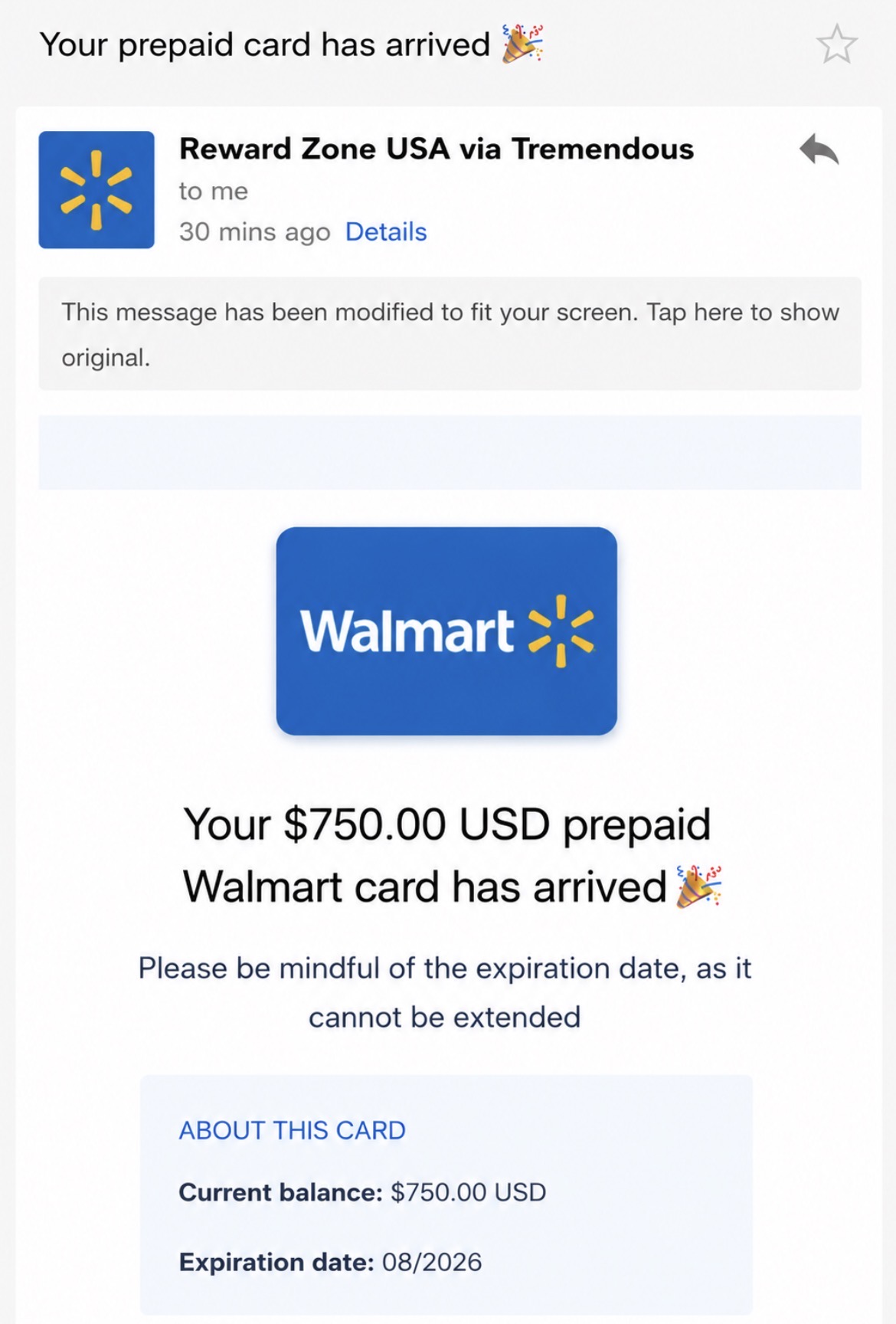 Voucher Email Proof