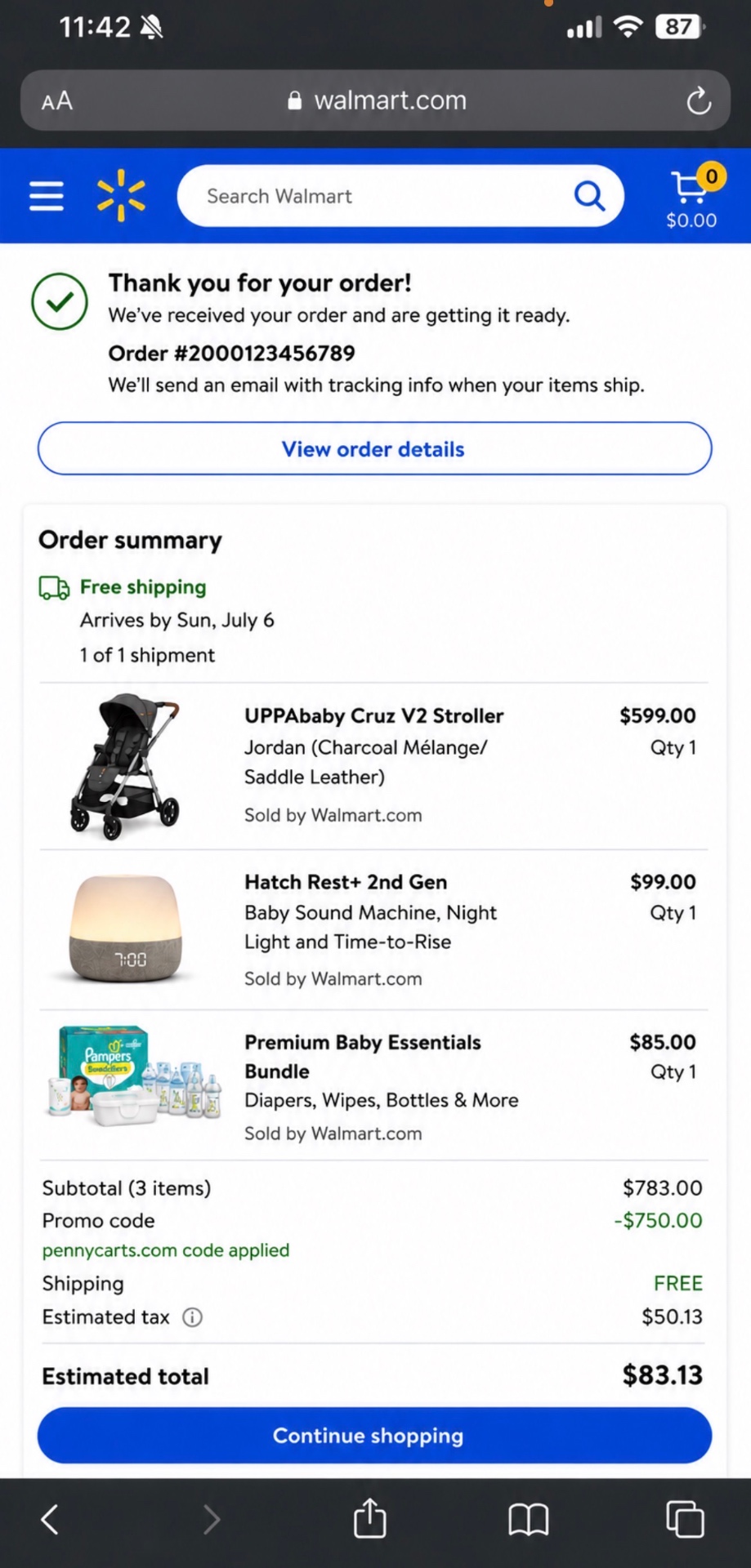 Stroller Order Proof